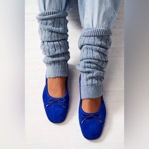 Vagabond Cobalt Blue Suede Ballet Flats